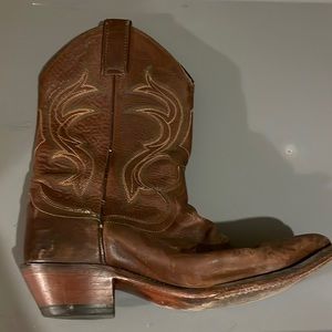 Brown cowboy boots
